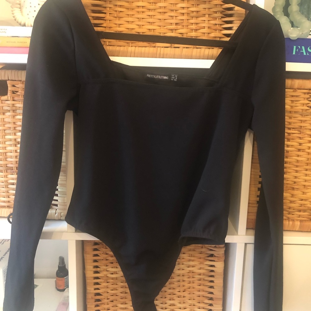 Pretty Little Thing Black Square Neck Bodysuit 8